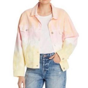 sunset and spring pearl denim jacket